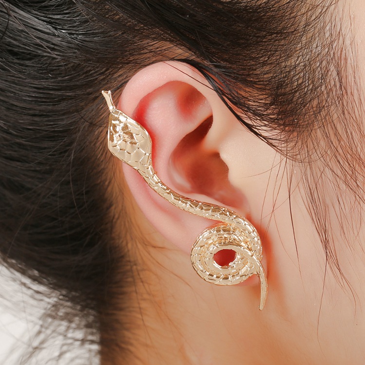 Snake-shaped Punk Alloy Ear Clip display picture 7