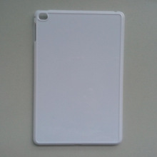 iPad mini4连口光面背面带凹槽滴胶贴片材五金片贴皮皮套PC素材壳
