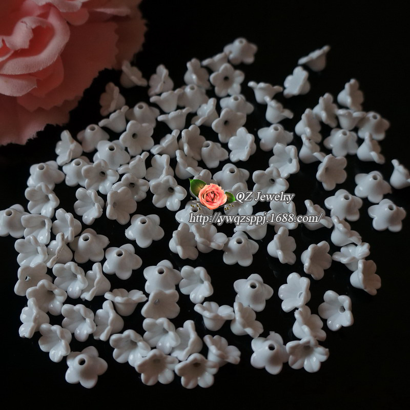 Solid color acrylic small flower holders, plastic flower hair clips, headwear accessories, diy handcrafted ornaments, pearl-proof flower holders wholesale detail image 6