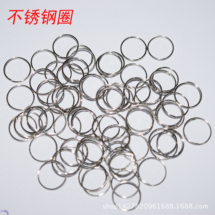 Stainless steel ring octagonal beads strip connection ring DIY crystal bead curtain crystal lamp accessories
