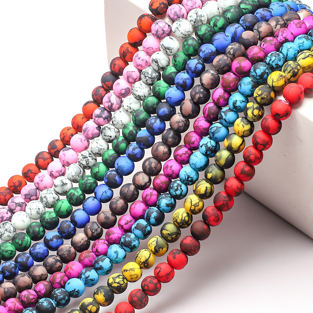 glass round beads