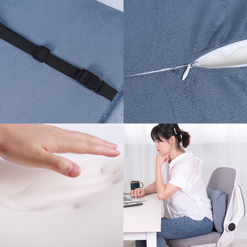 Back pillow memory foam lumbar cushion office lumbar cushion car cross-border cushion lumbar pillow breathable nap seat cushion