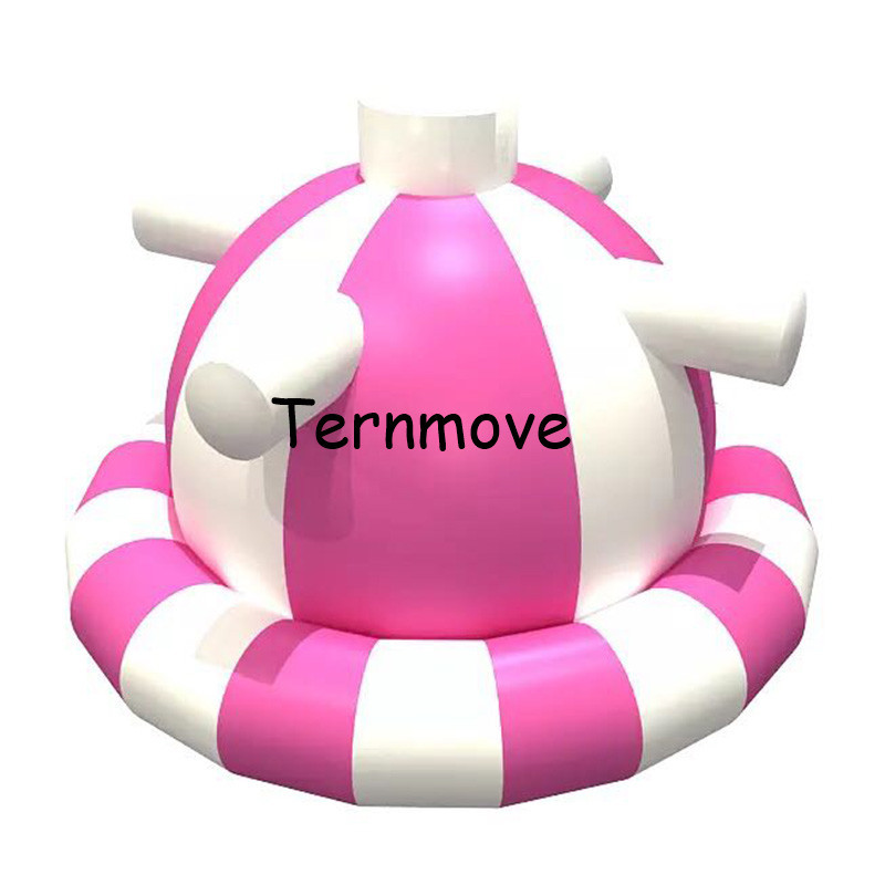 充气水上陀螺游泳池儿童成人水上玩具水上乐园设备鸭梨旋转陀螺