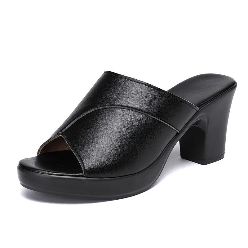 Transfronterizo más tamaño verano moda nuevas sandalias de mujer Comercio exterior zapatos perennes tacón grueso mamá tacón alto anti-plataforma cien casual