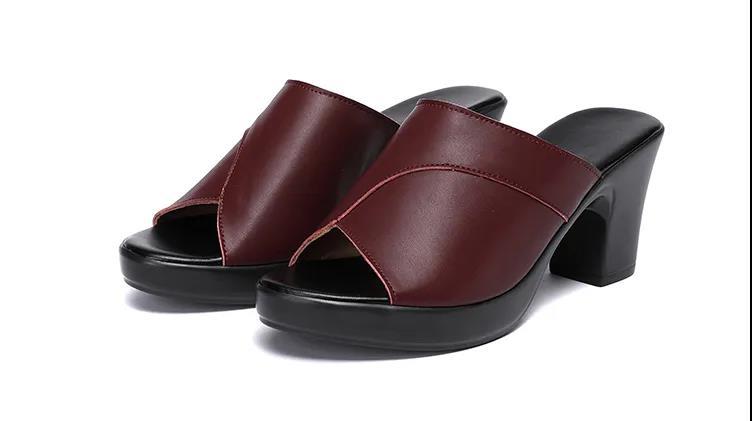 Transfronterizo más tamaño verano moda nuevas sandalias de mujer Comercio exterior zapatos perennes tacón grueso mamá tacón alto anti-plataforma cien casual