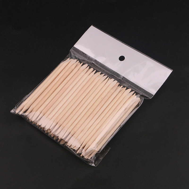 Cross-border nail wear nail orange stick drill stick 100 pieces dead skin removal cleaning nail polish wooden stick 7.5cm