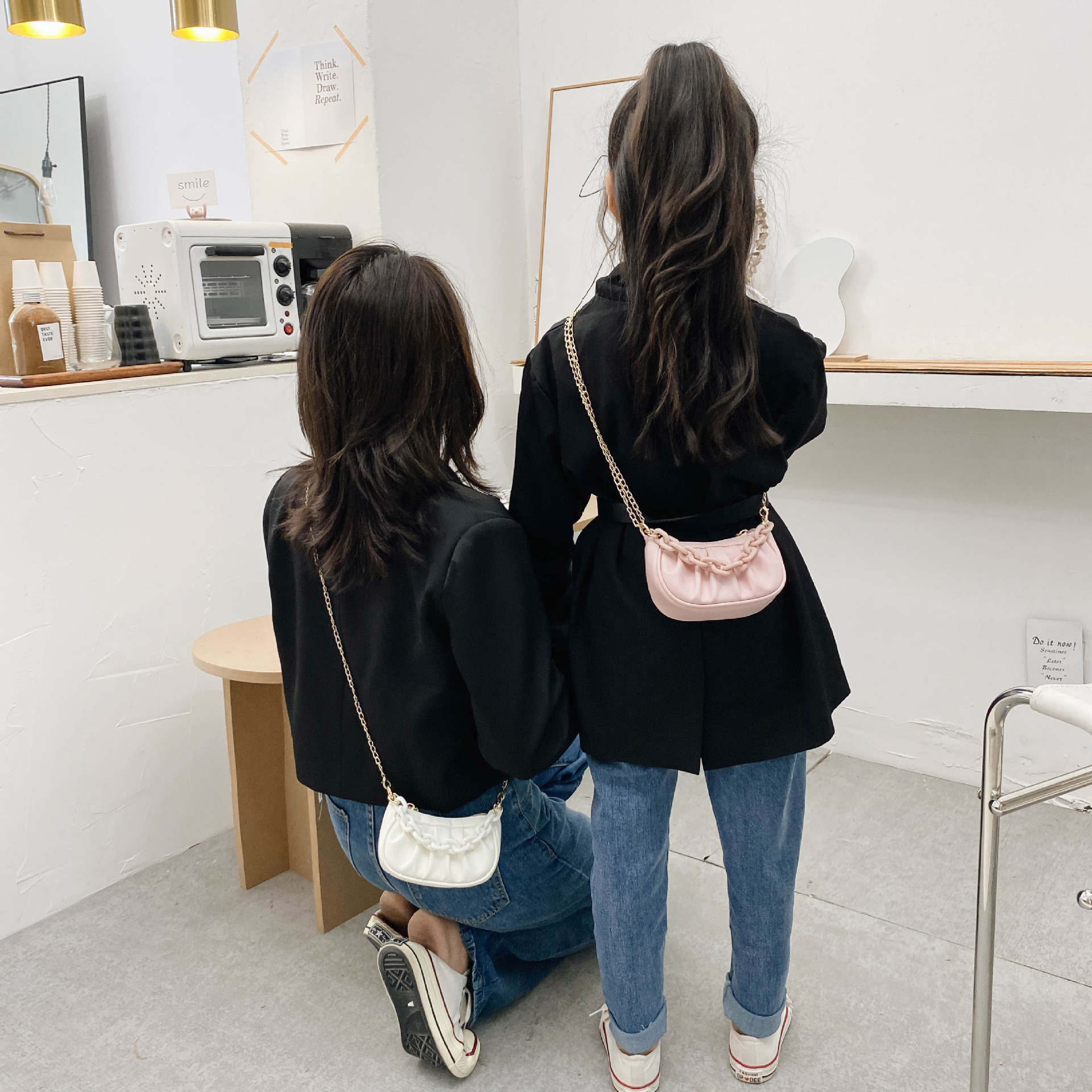 Bolso para niños 2021 Otoño Nueva princesa bolsa de mensajero moda todo partido bolso de hombro entre padres e hijos estilo occidental bolso de niña