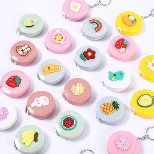 Cartoon mini tape measure multifunctional round portable tape measure measurements bust waist soft ruler clothes measuring ruler
