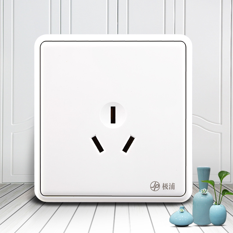 极浦86型暗装雅点白暗装 16A空调插座面板 工程家用  一件代发货