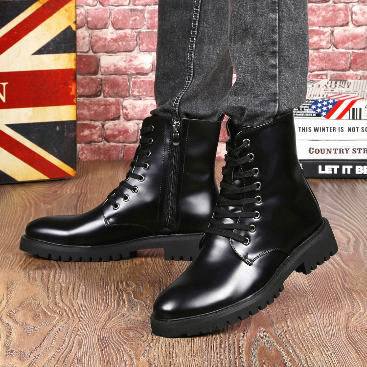 Новое поступление в Корейском стиле, матовые Модные мужские кожаные ботинки Martin, Мужская Повседневная Деловая обувь