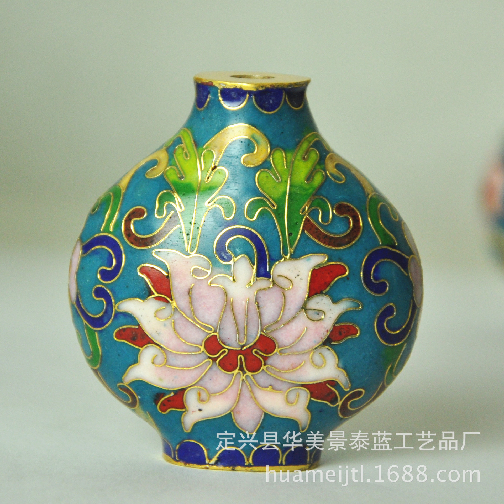 景泰藍鼻煙壺古玩收藏仿古純手工銅胎掐絲琺琅文玩把件民族特色