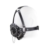 Black studded leather lock