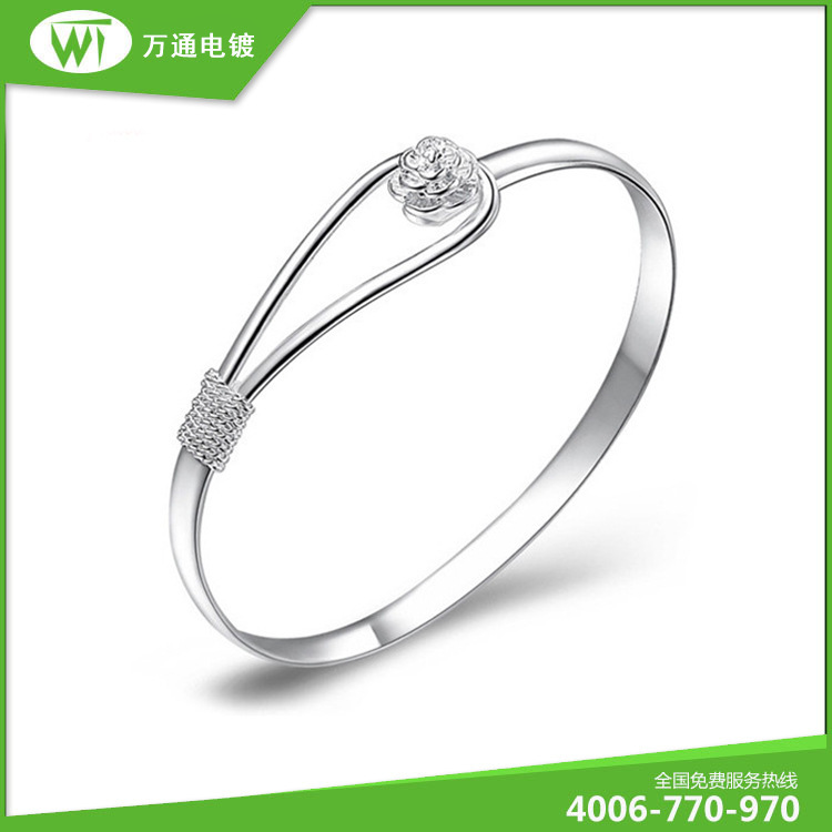 电镀厂挂镀 供应银手镯电镀银加工 深圳水镀饰品加工