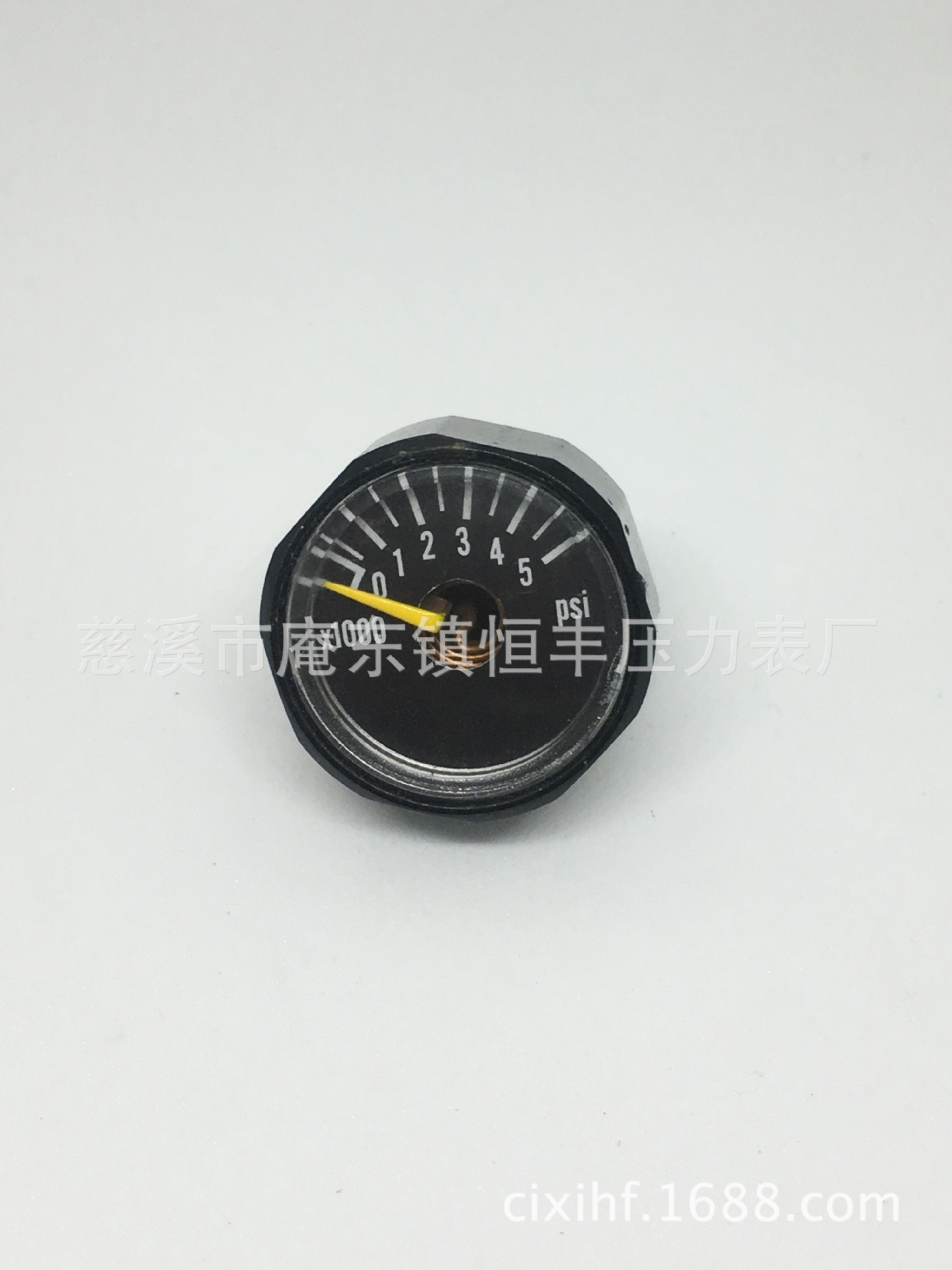 5000psi黑色外壳微型压力表外径可定制小表螺纹1/8npt等定制恒压
