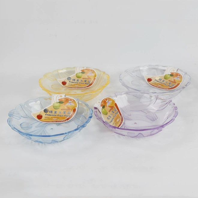 2692 Exquisite fruit pot plastic round transparent fruit plate candy box dry fruit disk