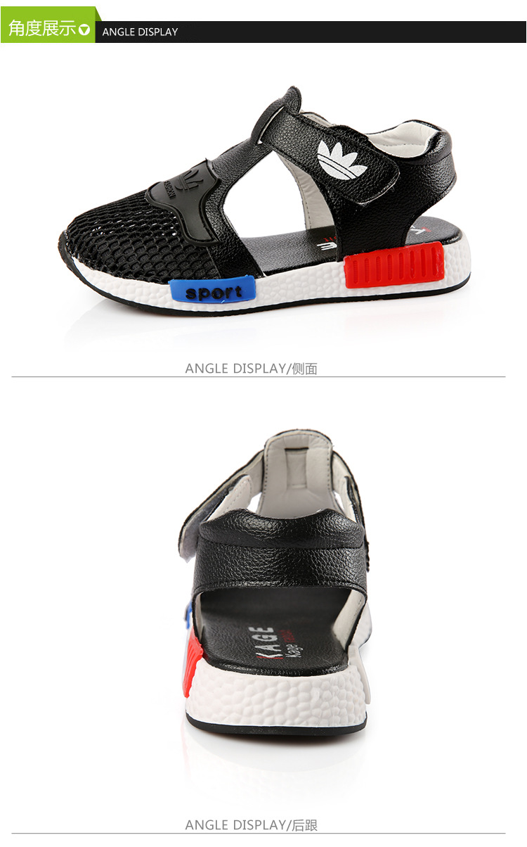 Sandales enfants en similicuir Baotou coutures en cuir pour été - semelle caoutchouc antidérapant - Ref 1053409 Image 21