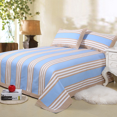 The old coarse cloth summer sleeping mat sheet pillow case Three-piece Suite manual make ventilation comfortable
