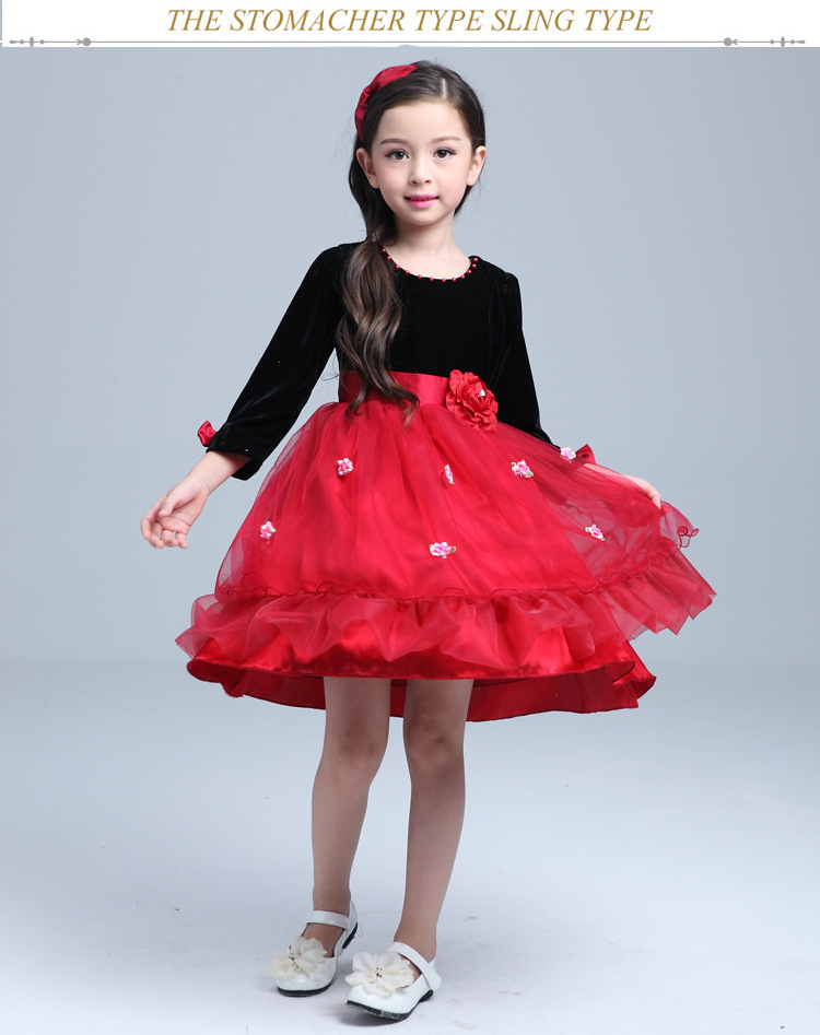 Robes pour fille en velours côtelé - Ref 2046748 Image 8