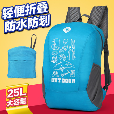 Manufactor Direct selling customized skin Ultralight ultrathin fold knapsack waterproof Backpack men and women Folding package Outdoor package