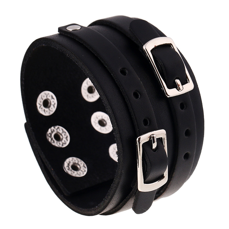 Punk Bracelet Jewelry Wholesale Wide Leather Bracelet Menu0027s Leather Bracelet