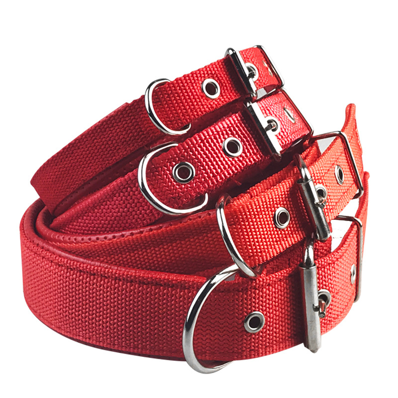 Collar de espuma para perros collar de tracción ajustable hebilla de metal collar de cuero blando collar de mascota al por mayor