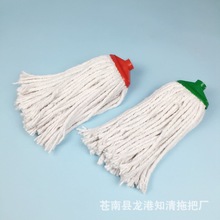 厂家直供 实惠塑料圆形头拖把 棉纱拖把 加长杆棉纱拖把木杆拖把