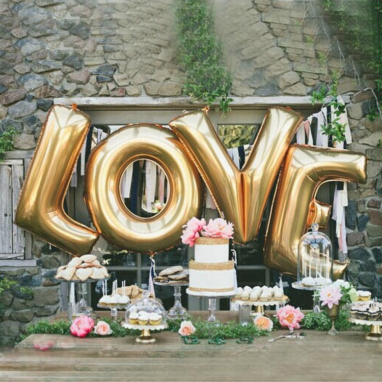 Valentine's Day Simple Style Letter Aluminum Film Daily Party Festival Balloons display picture 8