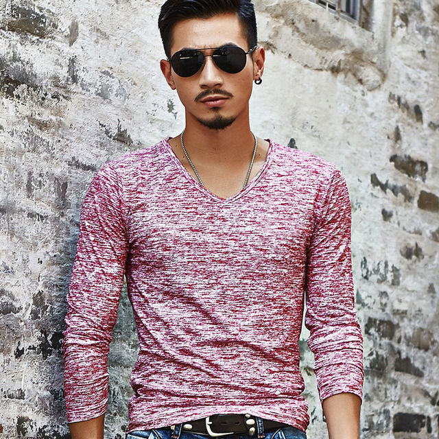 Cross-border men’s casual long-sleeved t-shirt