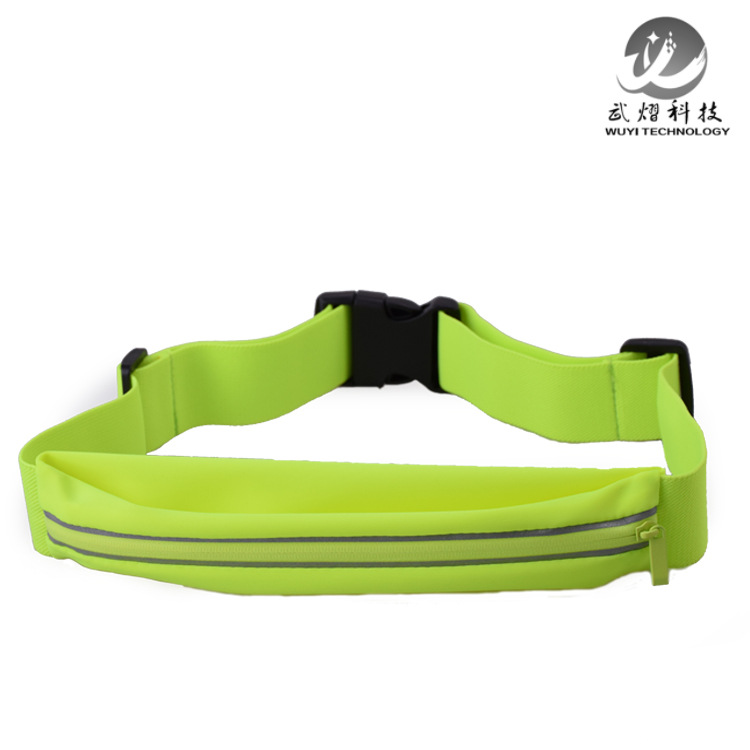 工厂直销户外跑步运动防水贴身单口袋荧光黄腰包 单包承接OEM|ru