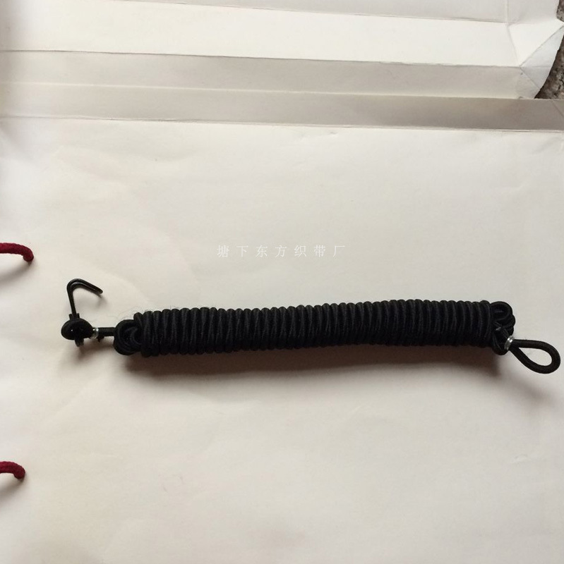 厂家直销强力行李绑带行李绳钩子高胶量弹力绳 3米单色捆车绳