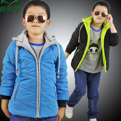 2017冬装男童棉衣中大童冬款保暖加厚儿童棉服外套休闲厂家直销