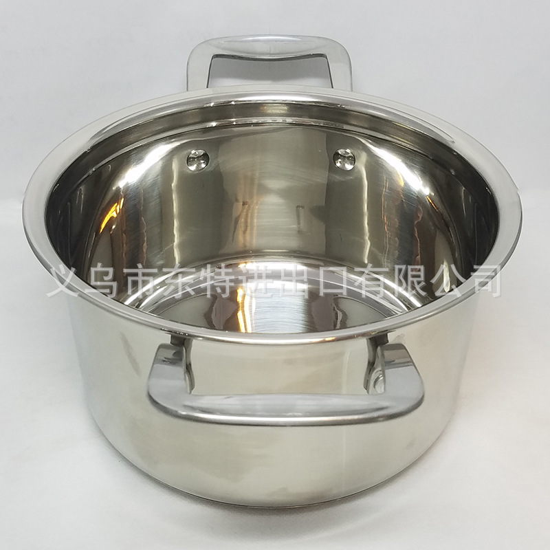 Factory direct sales of stainless steel non-magnetic double-bottom premium soup pot, household multi-purpose noodle cooking pot, soup making gift pot detail image 4