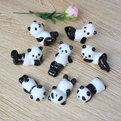 Zakka Cute and Playful Panda Chopsticks Stand 12348 Ceramic Crafts Small Panda Figurine Direct Manufacturer Wholesale