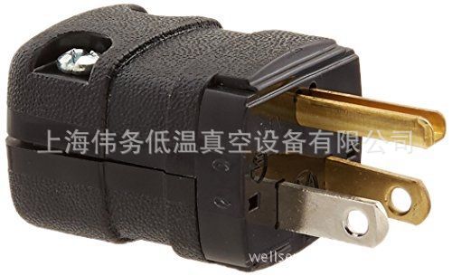 Hubbell HBL5966VBLK Valise Plug, 15 amp, 125V, 5-15P, Black