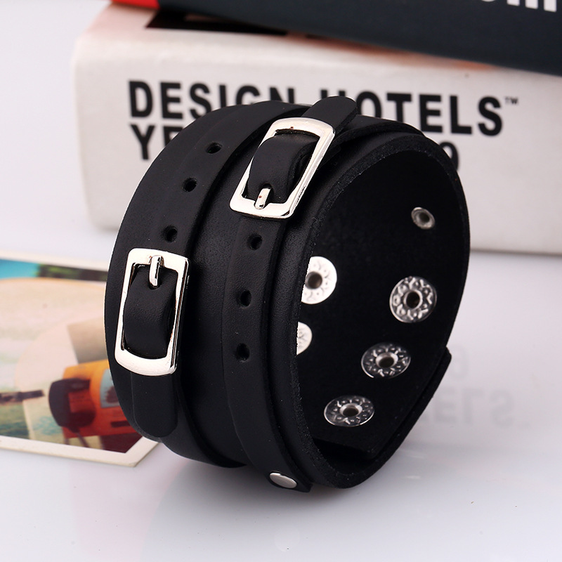 Punk Bracelet Jewelry Wholesale Wide Leather Bracelet Menu0027s Leather Bracelet