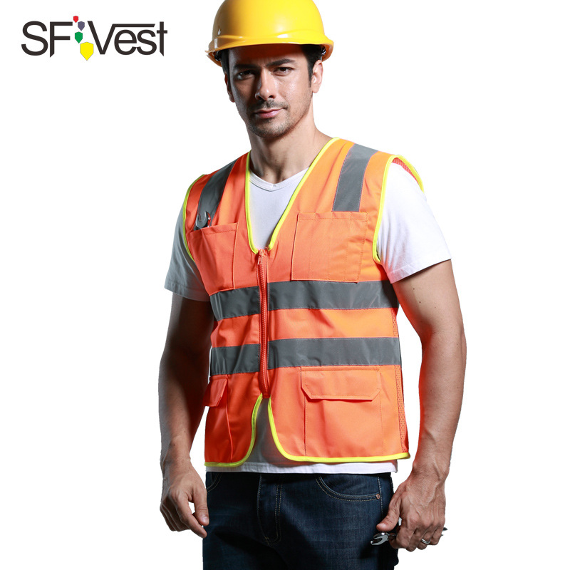 sfvest反光背心中铁建环卫工人背心安全服网布透气荧光衣服可印字