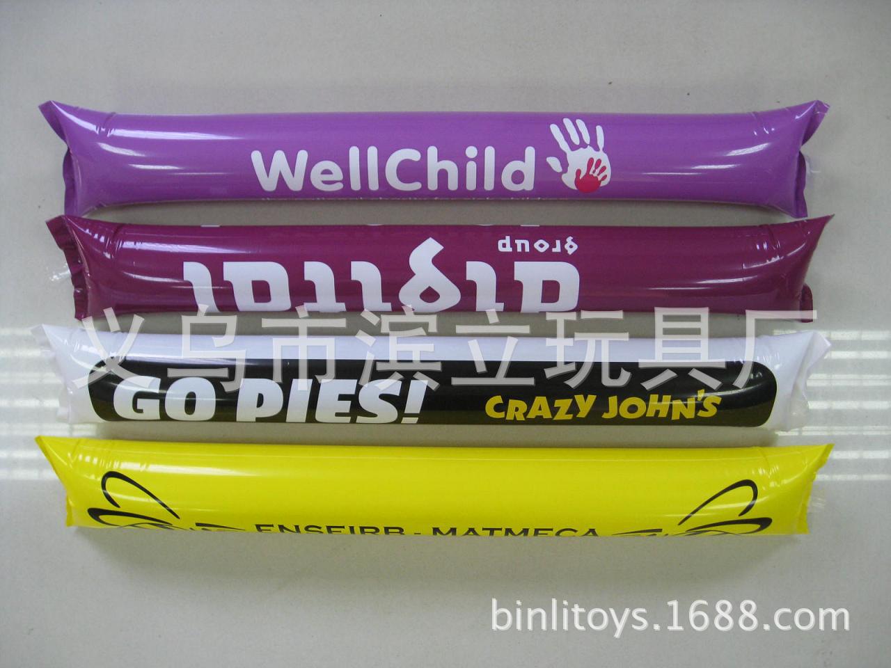 INFLATABLE STICKS MADE OF PVC