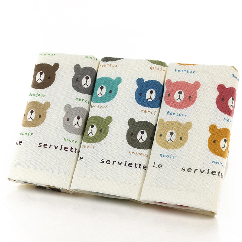 printing children towel Manufactor Direct selling Cartoon Gauze Child towel wholesale kindergarten baby towel