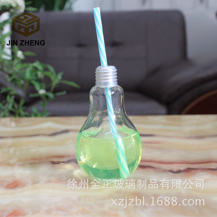 家居装饰摆设艺术瓶270ml灯泡状透明玻璃瓶许愿瓶