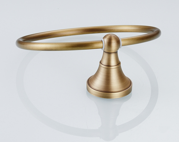 全铜复古欧式毛巾环圈挂毛巾架卫浴五金挂件系列复古风