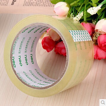 得力办公用品 30203封箱大胶带 透明封箱带 透明胶带 宽48mmx60y