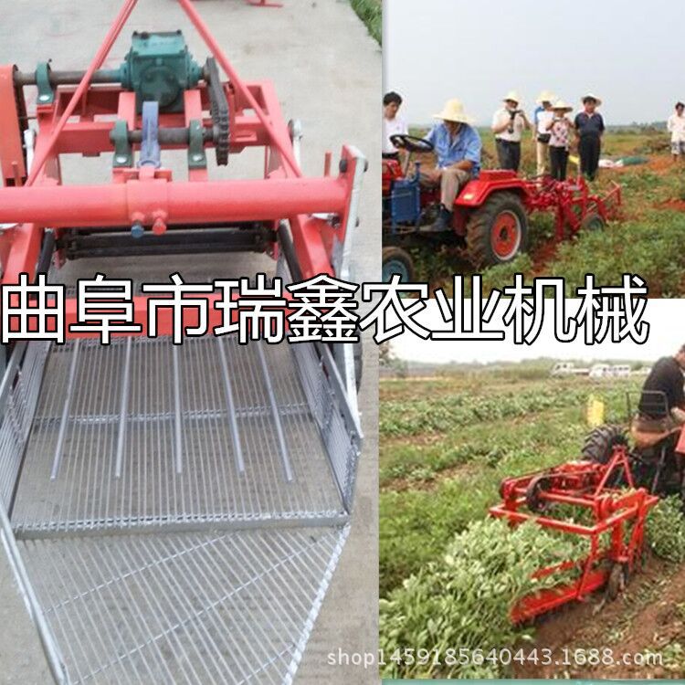手扶车带动的收获机 收获机厂家 新款二合一型马铃薯收获机