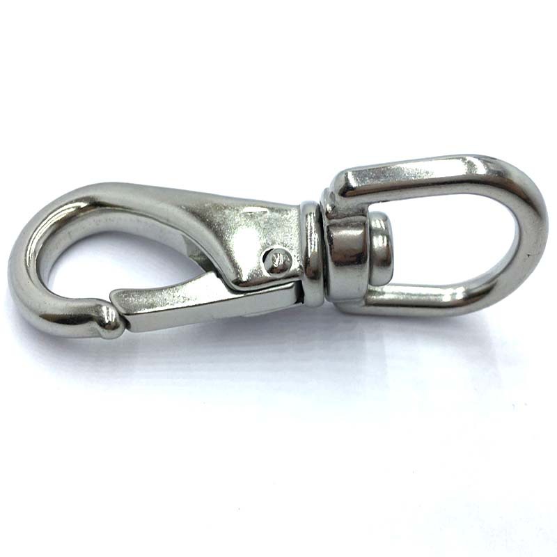 厂家直销304不锈钢万向钩 旋转环 链条扣 万向弹簧扣0#1#2#3#