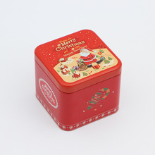 厂家生产 圣诞 方形节庆马口铁喜糖盒 糖果盒 多格马口铁杂物盒