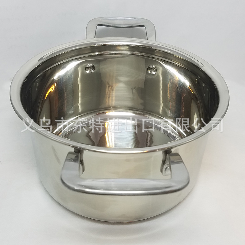 Factory direct sales of stainless steel non-magnetic double-bottom premium soup pot, household multi-purpose noodle cooking pot, soup making gift pot detail image 7