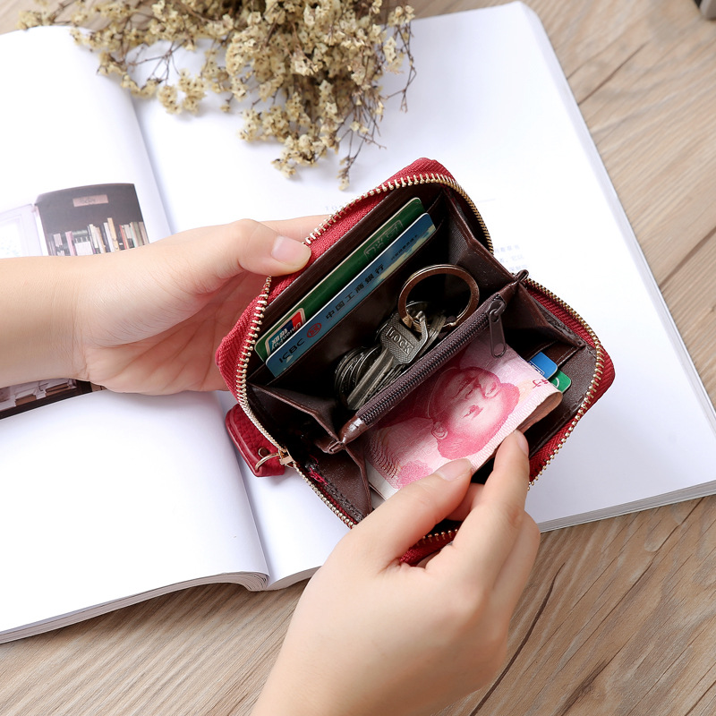 Korean Short Bow Mini Wallet display picture 17