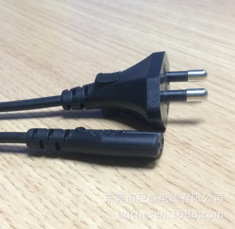 印度两插 8字尾 印度电源线  插头 电源线 厂家供应批发直售