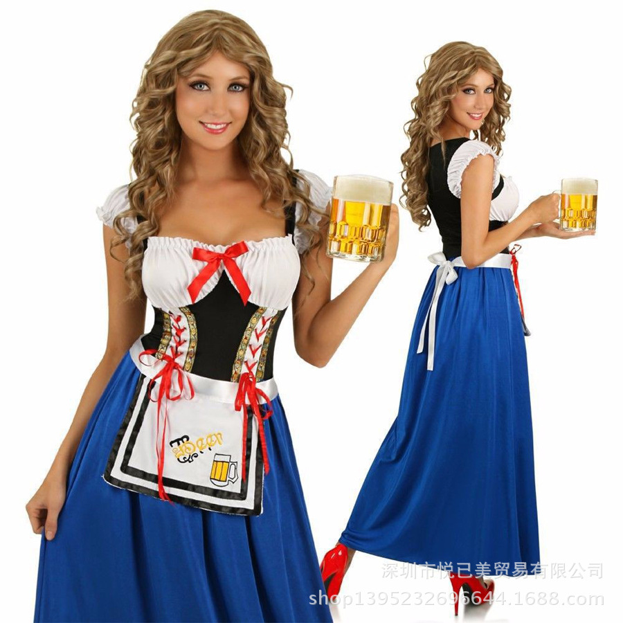 万圣节服装咖啡厅服务员德国啤酒节女仆装女佣装beer costu服务生