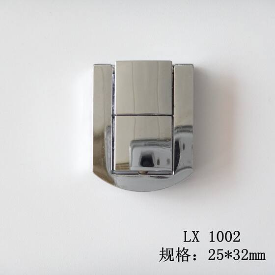 Guangdong factory alloy gift box hardware accessories watch box lock buckle luggage accessories large and medium Japanese word lock