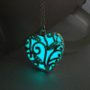 Marine fashionable pendant, necklace heart shaped, accessory, European style, simple and elegant design